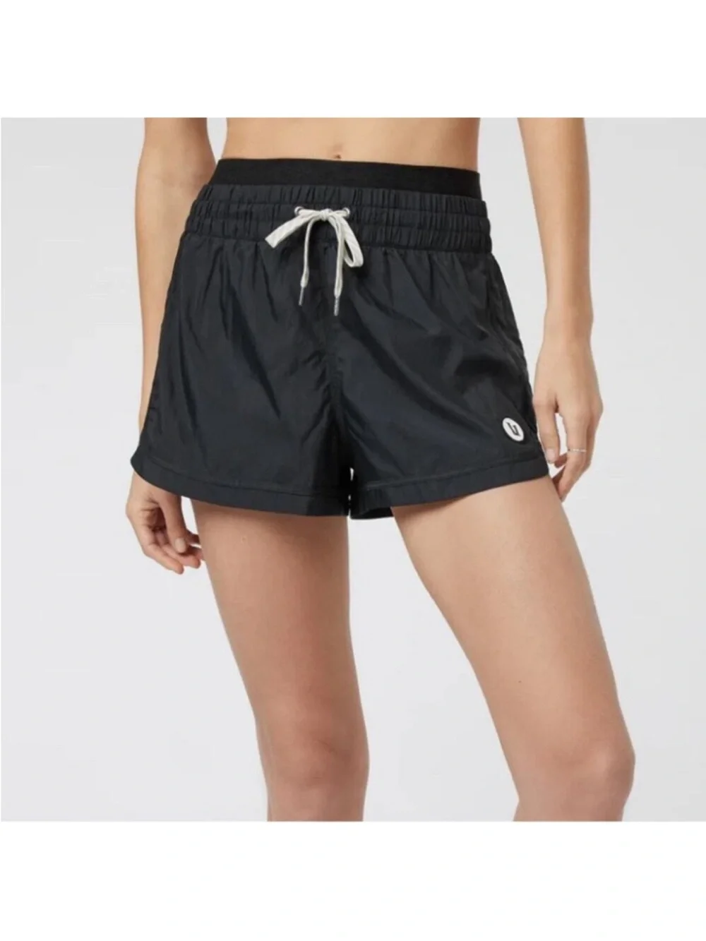 Vuori Halo Port Short Black Lightweight Running Athletic Shorts Lined Size M - Picture 1 of 9